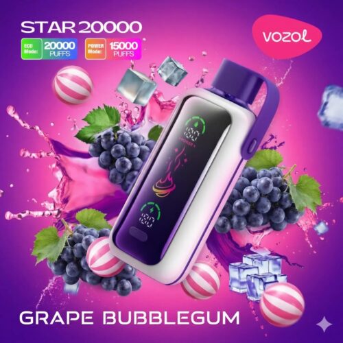 Vozol Vape Star 20000 - Grape Bubblegum