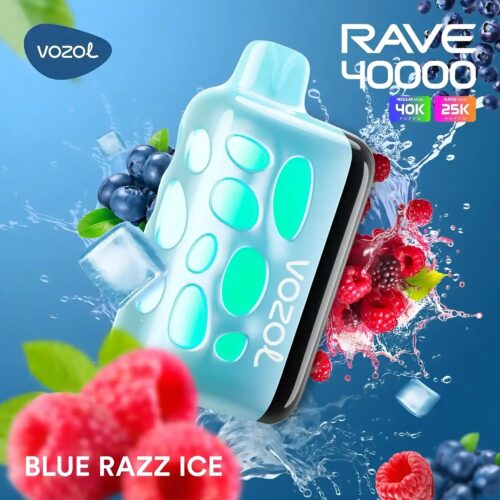 Vozol Vape Rave 40000 - Blue Razz Ice
